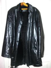 Дубленка мужская,  кожаная р. 52