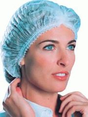 Шапочка одноразовая, шапочка медицинская, шапочка-берет, шарлотка 0, 35