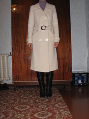 Двубортное демисизонное пальто