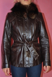 Палто кожаное короткое