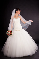 ШИКАРНОЕ СВАДЕБНОЕ ПЛАТЬЕ, р.42-44