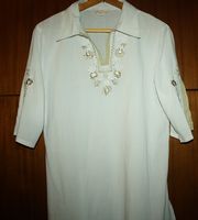 Красивая вышитая блуза белого цвета раз. 50-52 в отличном состоянии