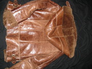 дубленка натуральная теплая короткая с капюшоном размер М