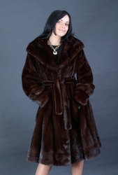 Шуба норковая цвета горький шоколад. Италия - Mexa-Only