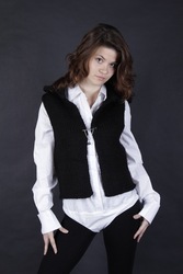 Жилетка крупная вязка