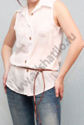 Рубашка без рукавов с поясом