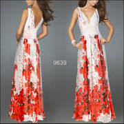 Платье с красными цветами Ever Pretty