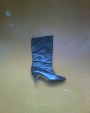 Женские сапоги,  кожа.