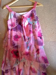 платье летнее,  шифон,  розовое,  42 размер