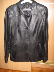 Кожаный пиджак женский