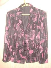 Жаккардовый осенний пиджак