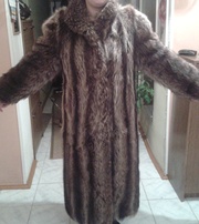 Шуба бобровая, светло-коричневого цвета