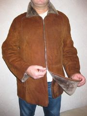 дублёнка мужская (Франция) мутон 100% на змейке недорого