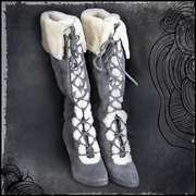 Сапоги замшевые