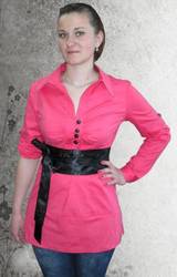 Шикарная блузка-туника с широким поясом В НАЛИЧИИ