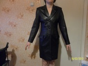 плащ кожаный размер S