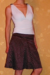 костюм комплект юбка топ в горошек