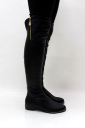 кожаные черные сапоги