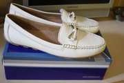белые мокасины White Mountain (США) натур. кожа, р-р 42