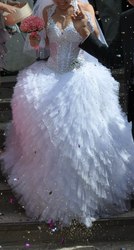 Шикарное белое свадебное платье!!!