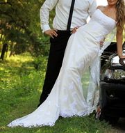 Свадебное платье со шлейфом