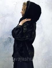 Женская шуба норковая с капюшоном 46 48 размеры