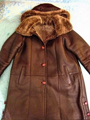 Зимняя дубленка (стриженая овчина),  очень теплая (52-54)